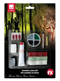 Smiffys Kit Maquillage Zombie (maquillage, Faux Sang, Latex Liquide, Chair, Crayons, Applicateurs) 12 Smiffys Kit Maquillage Zombie (maquillage, Faux Sang, Latex Liquide, Chair, Crayons, Applicateurs) -Smiffys Soldes Boutique kit maquillage zombie maquillage faux sang latex liquide chair crayons applicateurs 4