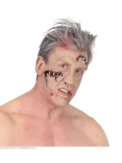 WIDMANN Lot De Deux Prothèses En Latex FX - Cicatrices Avec Agrafes -Smiffys Soldes Boutique lot de deux protheses en latex fx cicatrices avec agrafes 4