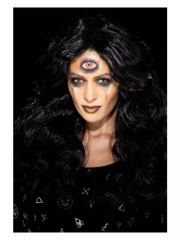 Smiffys Maquillage à L'eau Diseuse De Bonne Aventure (3 Couleurs, Paillettes, Transferts, éponge Et Brosse) 4 Smiffys Maquillage à L'eau Diseuse De Bonne Aventure (3 Couleurs, Paillettes, Transferts, éponge Et Brosse) – Image 2