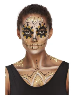 Smiffys Maquillage Effets Spéciaux Or, Aqua, Avec Des Boucles D'oreilles, Autocollants (visage) 7 Smiffys Maquillage Effets Spéciaux Or, Aqua, Avec Des Boucles D'oreilles, Autocollants (visage) -Smiffys Soldes Boutique maquillage effets speciaux or aqua avec des boucles d oreilles autocollants visage 1