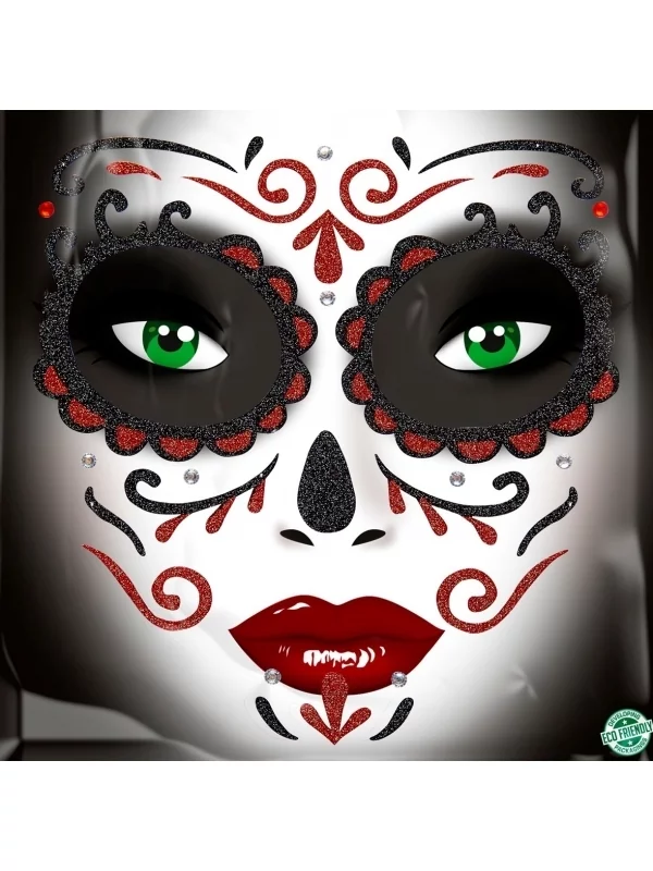 WIDMANN Maquillage Jour Des Morts, Couleurs Au Choix 3 WIDMANN Maquillage Jour Des Morts, Couleurs Au Choix