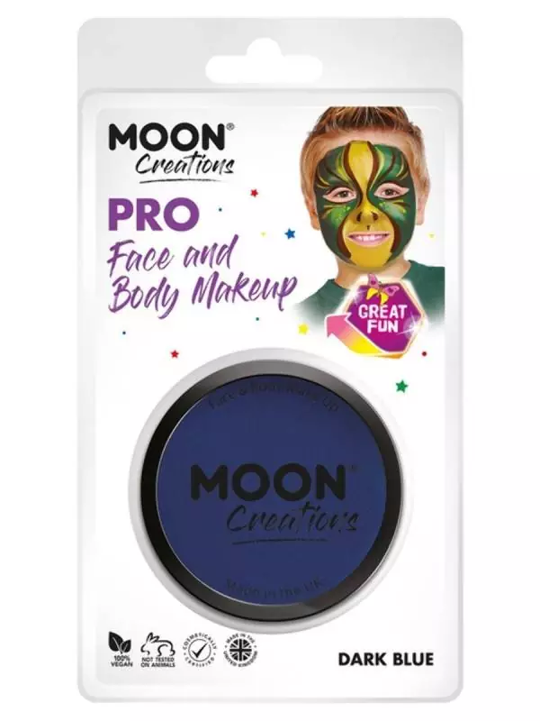 Smiffys Maquillage Pro Visage Bleu Marine - Cosmic Moon 4 Smiffys Maquillage Pro Visage Bleu Marine - Cosmic Moon – Image 2