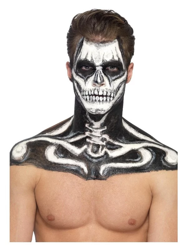 Smiffys Maquillage Squelette (pot Noir Et Blanc, 29.57 Ml Et éponges) 5 Smiffys Maquillage Squelette (pot Noir Et Blanc, 29.57 Ml Et éponges) – Image 3