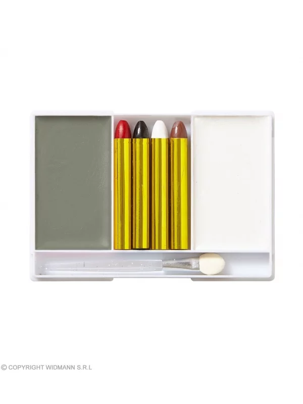WIDMANN Maquillage Vampire Visage Et Corps (4 Crayons, 2 Fards, 1 Applicateur) 4 WIDMANN Maquillage Vampire Visage Et Corps (4 Crayons, 2 Fards, 1 Applicateur) – Image 2