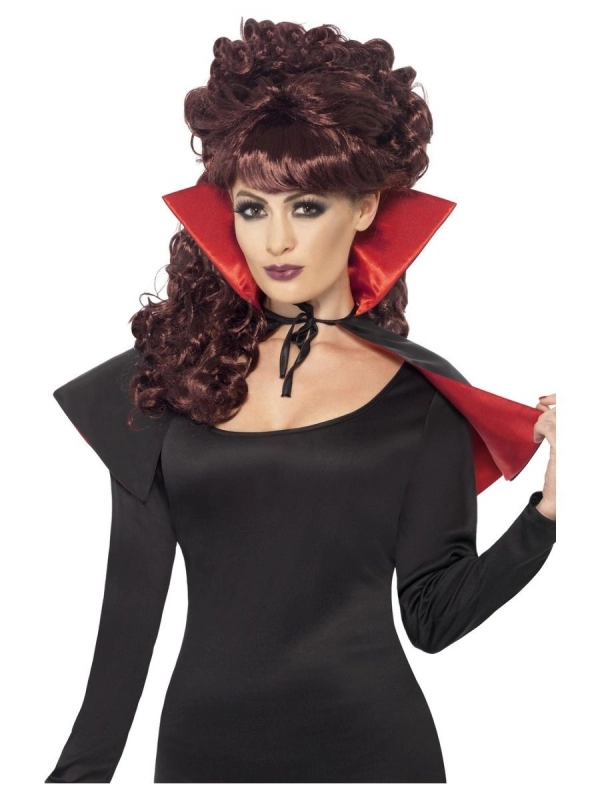 Smiffys Mini Cape Vampire Rouge Et Noire Pour Femme 3 Smiffys Mini Cape Vampire Rouge Et Noire Pour Femme
