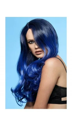 Smiffys Perruque Femme Manic Panic (Bleu De Minuit) -Smiffys Soldes Boutique perruque femme manic panic bleu de minuit 1