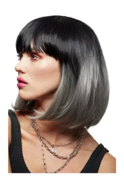 Smiffys Perruque Femme Manic Panic (Noir Et Gris) 7 Smiffys Perruque Femme Manic Panic (Noir Et Gris) -Smiffys Soldes Boutique perruque femme manic panic noir et gris 1