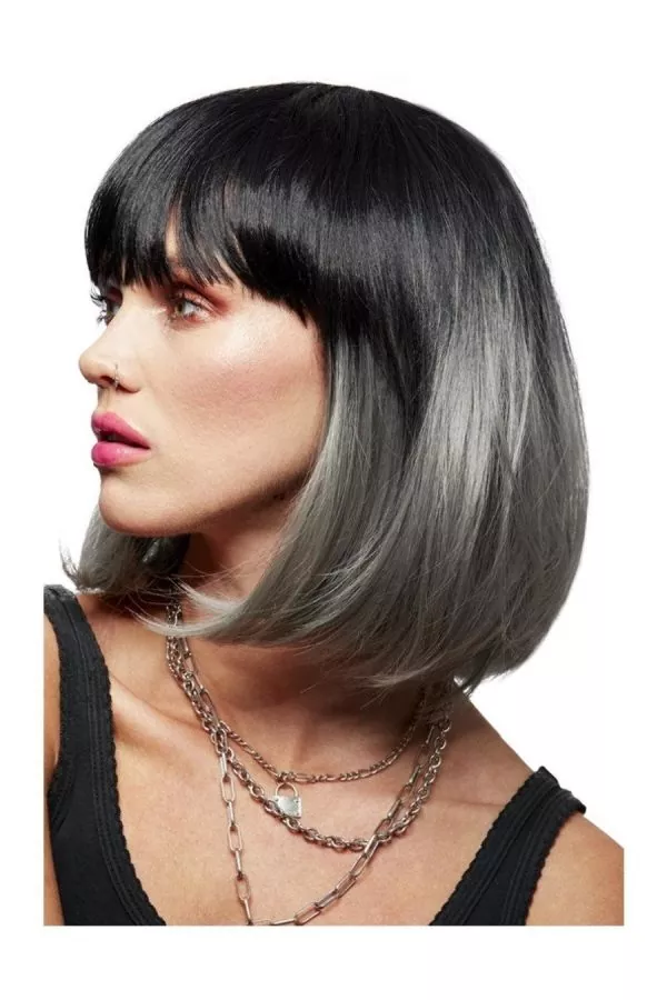 Smiffys Perruque Femme Manic Panic (Noir Et Gris) 4 Smiffys Perruque Femme Manic Panic (Noir Et Gris) – Image 2
