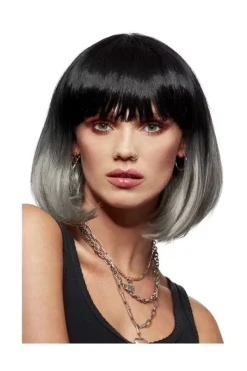 Smiffys Perruque Femme Manic Panic (Noir Et Gris) 8 Smiffys Perruque Femme Manic Panic (Noir Et Gris) -Smiffys Soldes Boutique perruque femme manic panic noir et gris 2