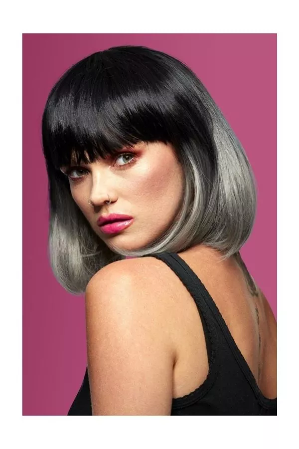 Smiffys Perruque Femme Manic Panic (Noir Et Gris) 3 Smiffys Perruque Femme Manic Panic (Noir Et Gris)