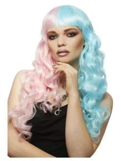 Smiffys Perruque Femme Manic Panic (Rose Et Bleue Pastel) -Smiffys Soldes Boutique perruque femme manic panic rose et bleue pastel 2