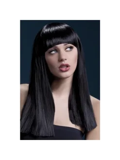 Smiffys Perruque Fever Alexia, 48 Cm, Noire