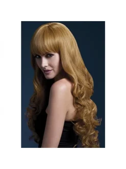 Smiffys Perruque Fever Isabelle Sexy 66 Cm, Châtain
