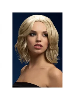 Smiffys Perruque Fever Olivia Blonde, 33 Cm