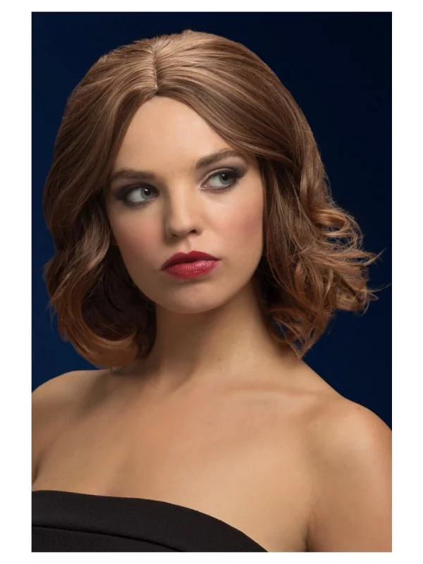 Smiffys Perruque Fever Olivia Marron 33 Cm 3 Smiffys Perruque Fever Olivia Marron 33 Cm