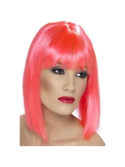 Smiffys Perruque Glamour Courte Rose