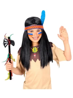 WIDMANN Perruque Indienne à Plumes Pour Garçon 5 WIDMANN Perruque Indienne à Plumes Pour Garçon -Smiffys Soldes Boutique perruque indienne a plumes pour garcon 1