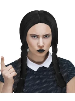 Perruque Noire Avec Deux Tresses Femme