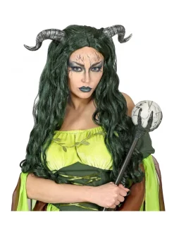 WIDMANN Perruque Personnage Fantastique Avec Cornes -femme