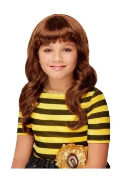 Smiffys Perruque Santoro Bee-Loved, Marron, Avec Frange