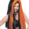 Perruque Sorcière Femme Noir & Orange -Smiffys Soldes Boutique perruque sorciere femme noir orange