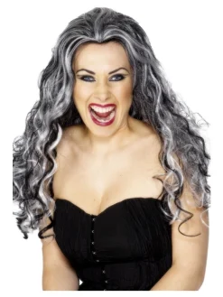 Smiffys Perruque Sorcière Grise, Longue Et Bouclée