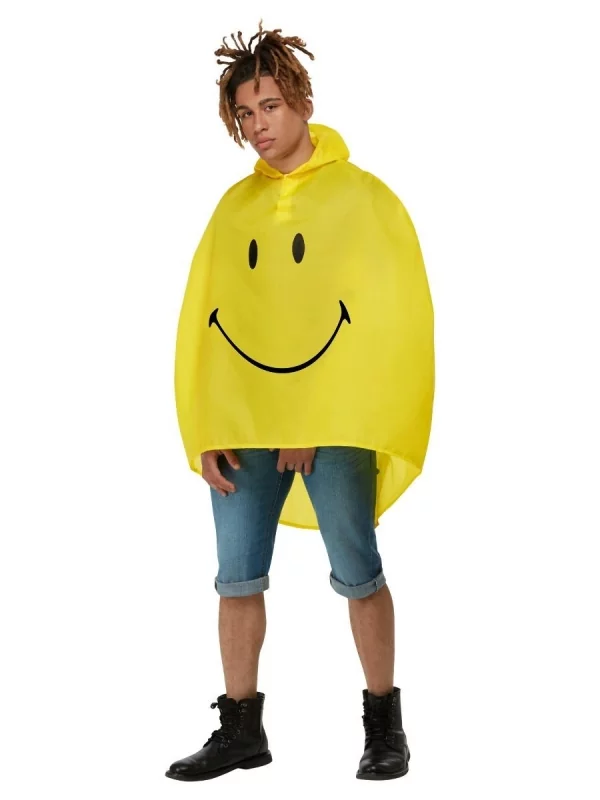 Smiffys Poncho SMILEY© Jaune Et Noir Taille Unique 4 Smiffys Poncho SMILEY© Jaune Et Noir Taille Unique – Image 2