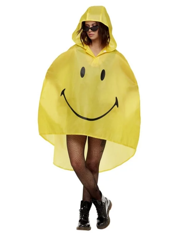 Smiffys Poncho SMILEY© Jaune Et Noir Taille Unique 3 Smiffys Poncho SMILEY© Jaune Et Noir Taille Unique