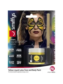 Smiffys Pot Latex Liquide 59,14 Ml Avec éponge Jaune