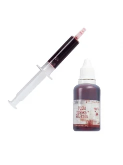 Seringue Avec Bouteille De Faux Sang