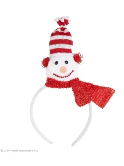 WIDMANN Serre-tête Bonhomme De Neige Avec Bonnet Et écharpe Rouge Et Blanc