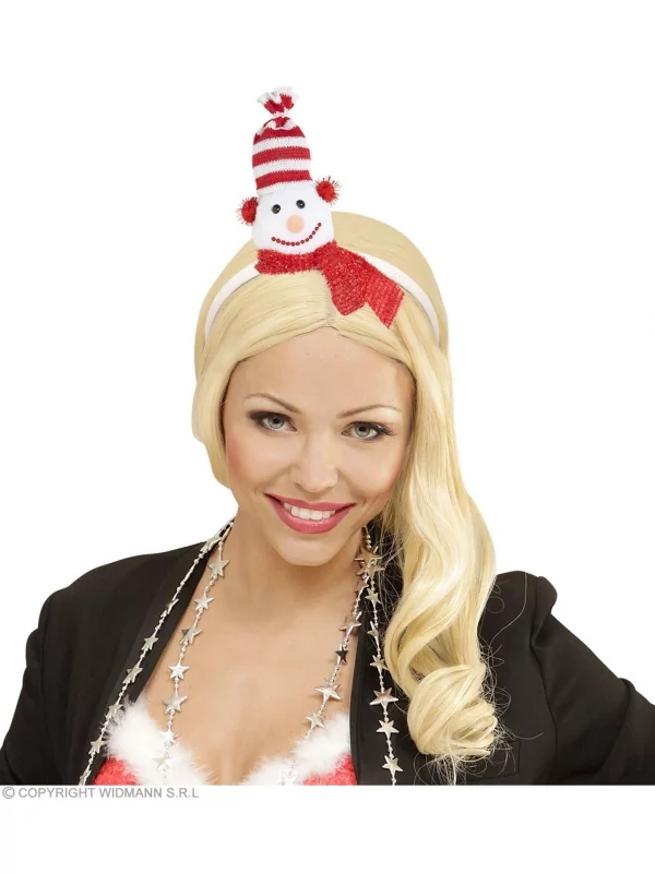 WIDMANN Serre-tête Bonhomme De Neige Avec Bonnet Et écharpe Rouge Et Blanc 6 WIDMANN Serre-tête Bonhomme De Neige Avec Bonnet Et écharpe Rouge Et Blanc – Image 4