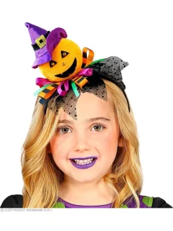 WIDMANN Serre-tête Citrouille En Chapeau Avec Tulle Et Rubans Pour Fille Et Femme -Smiffys Soldes Boutique serre tete citrouille en chapeau avec tulle et rubans pour fille et femme 1