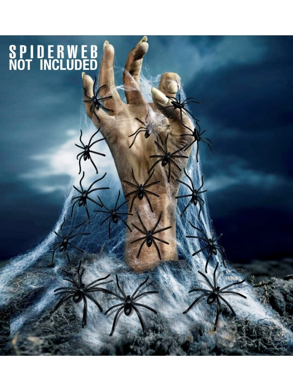 WIDMANN Set 50 Araignées Noires - Déco Halloween 3 WIDMANN Set 50 Araignées Noires - Déco Halloween