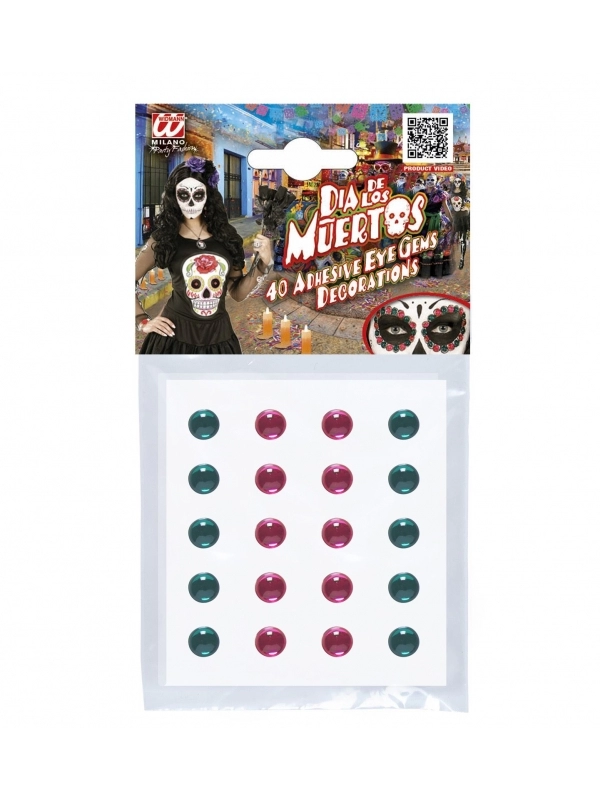 WIDMANN Set De 40 Strass Pour Maquillage Jour Des Morts 4 WIDMANN Set De 40 Strass Pour Maquillage Jour Des Morts – Image 2