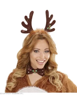 WIDMANN Set Renne De Noël à Paillettes, Avec Serre-tête Et Noeud-paillon 6 WIDMANN Set Renne De Noël à Paillettes, Avec Serre-tête Et Noeud-paillon -Smiffys Soldes Boutique set renne de noel a paillettes avec serre tete et noeud paillon 1 1