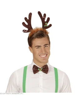 WIDMANN Set Renne De Noël à Paillettes, Avec Serre-tête Et Noeud-paillon 7 WIDMANN Set Renne De Noël à Paillettes, Avec Serre-tête Et Noeud-paillon -Smiffys Soldes Boutique set renne de noel a paillettes avec serre tete et noeud paillon 1 2