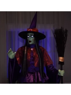 Sorcière Animée Pour Halloween De 2,15m Avec Yeux Lumineux Et Bouche Mobile 7 Sorcière Animée Pour Halloween De 2,15m Avec Yeux Lumineux Et Bouche Mobile -Smiffys Soldes Boutique sorciere animee pour halloween de 215m avec yeux lumineux et bouche mobile 2