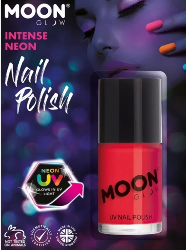 Smiffys Vernis à Ongles UV Néon Rouge Intense - Cosmic Moon 3 Smiffys Vernis à Ongles UV Néon Rouge Intense - Cosmic Moon